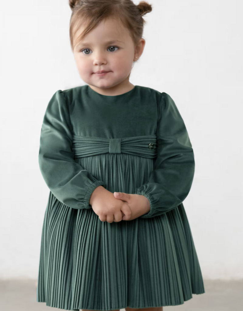 Mayoral Green Velvet Dress