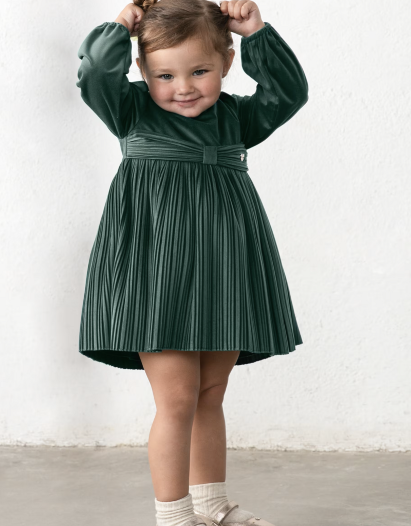 Mayoral Green Velvet Dress