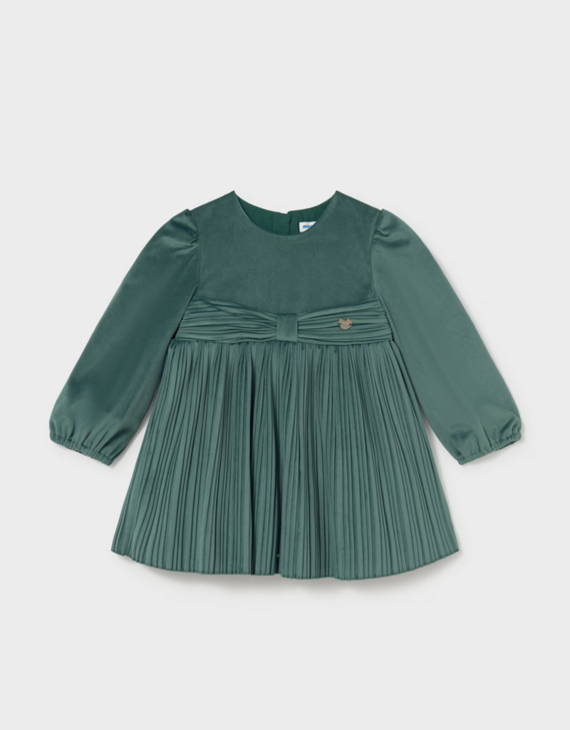 Mayoral Green Velvet Dress