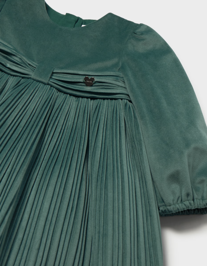 Mayoral Green Velvet Dress