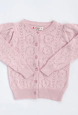 Good Apples Kids Pointelle Light Pink Floral Cardigan