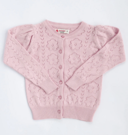 Good Apples Kids Pointelle Light Pink Floral Cardigan