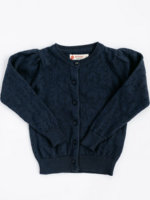 Good Apples Kids Pointelle Navy Floral Cardigan