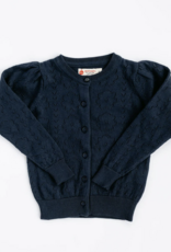 Good Apples Kids Pointelle Navy Floral Cardigan