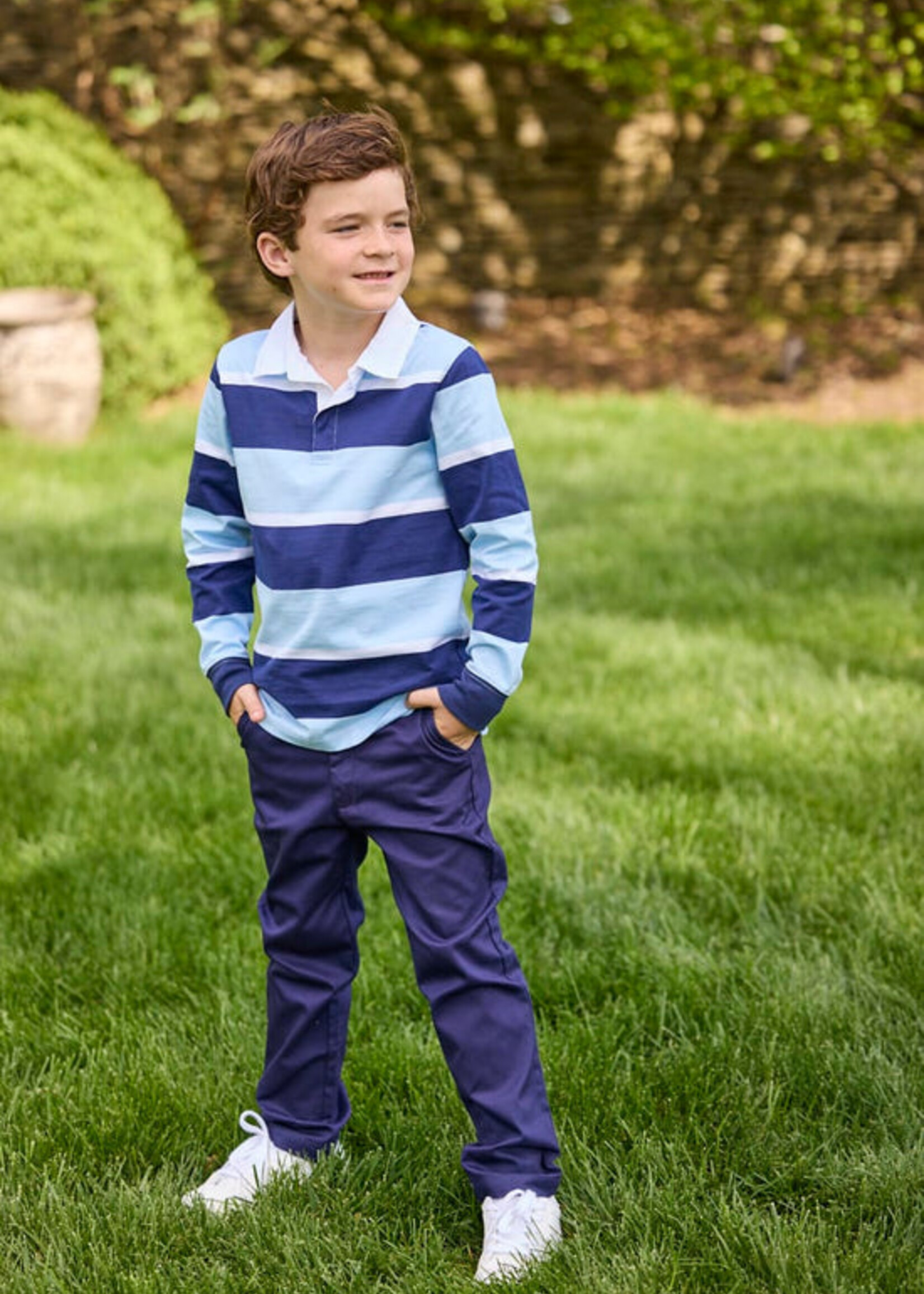 Little English Rugby Polo - Varsity Stripe