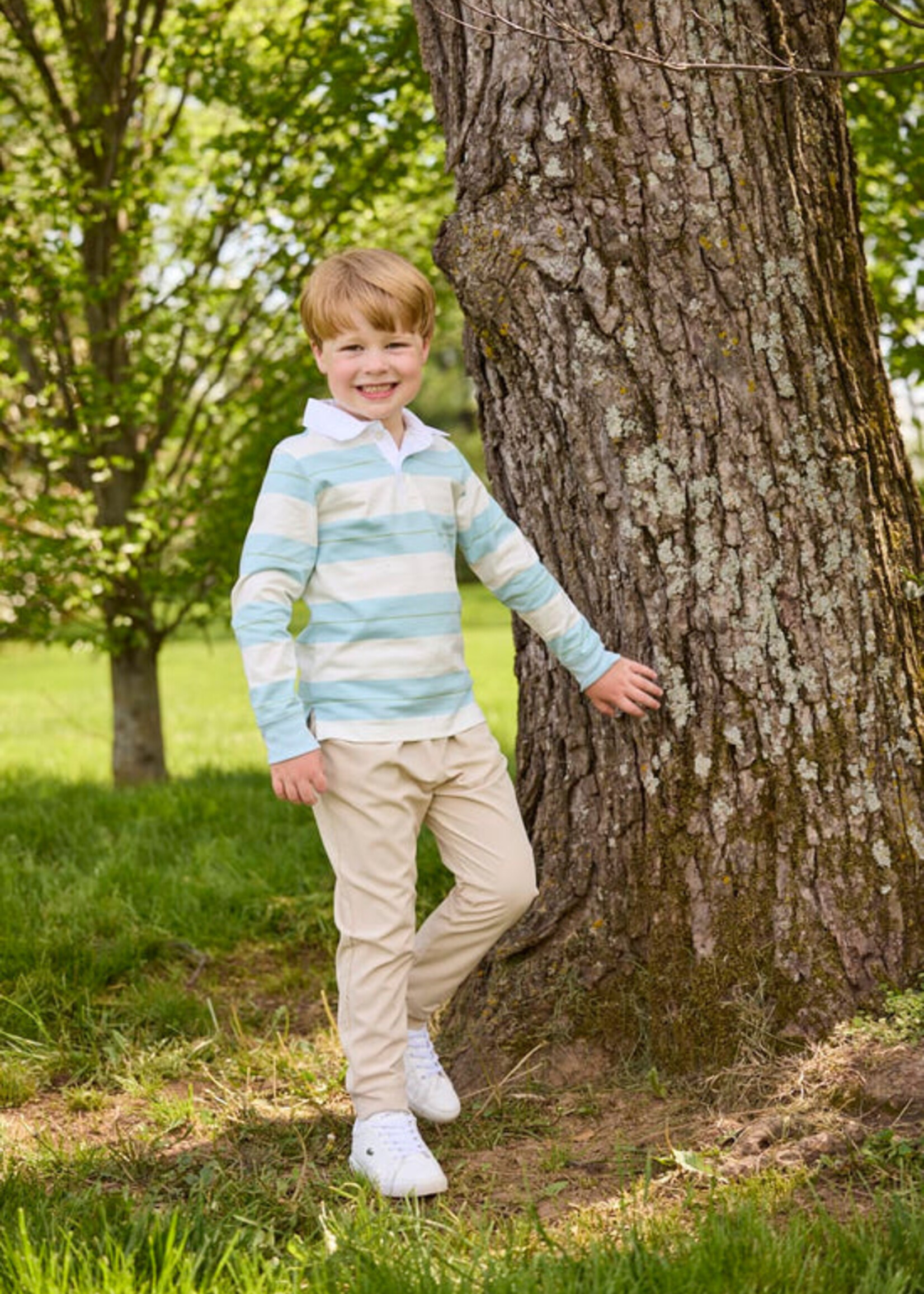 Little English Rugby Polo - Fondren Stripe