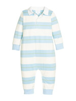 Little English Rugby Polo Romper - Fondren Stripe