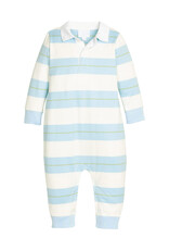Little English Rugby Polo Romper - Fondren Stripe