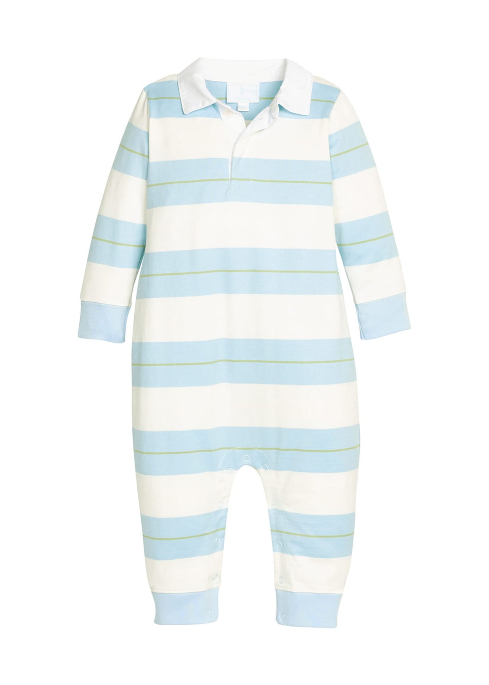 Little English Rugby Polo Romper - Fondren Stripe