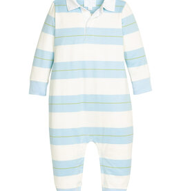Little English Rugby Polo Romper - Fondren Stripe