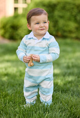 Little English Rugby Polo Romper - Fondren Stripe
