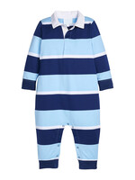 Little English Rugby Polo Romper - Varsity Stripe