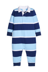 Little English Rugby Polo Romper - Varsity Stripe