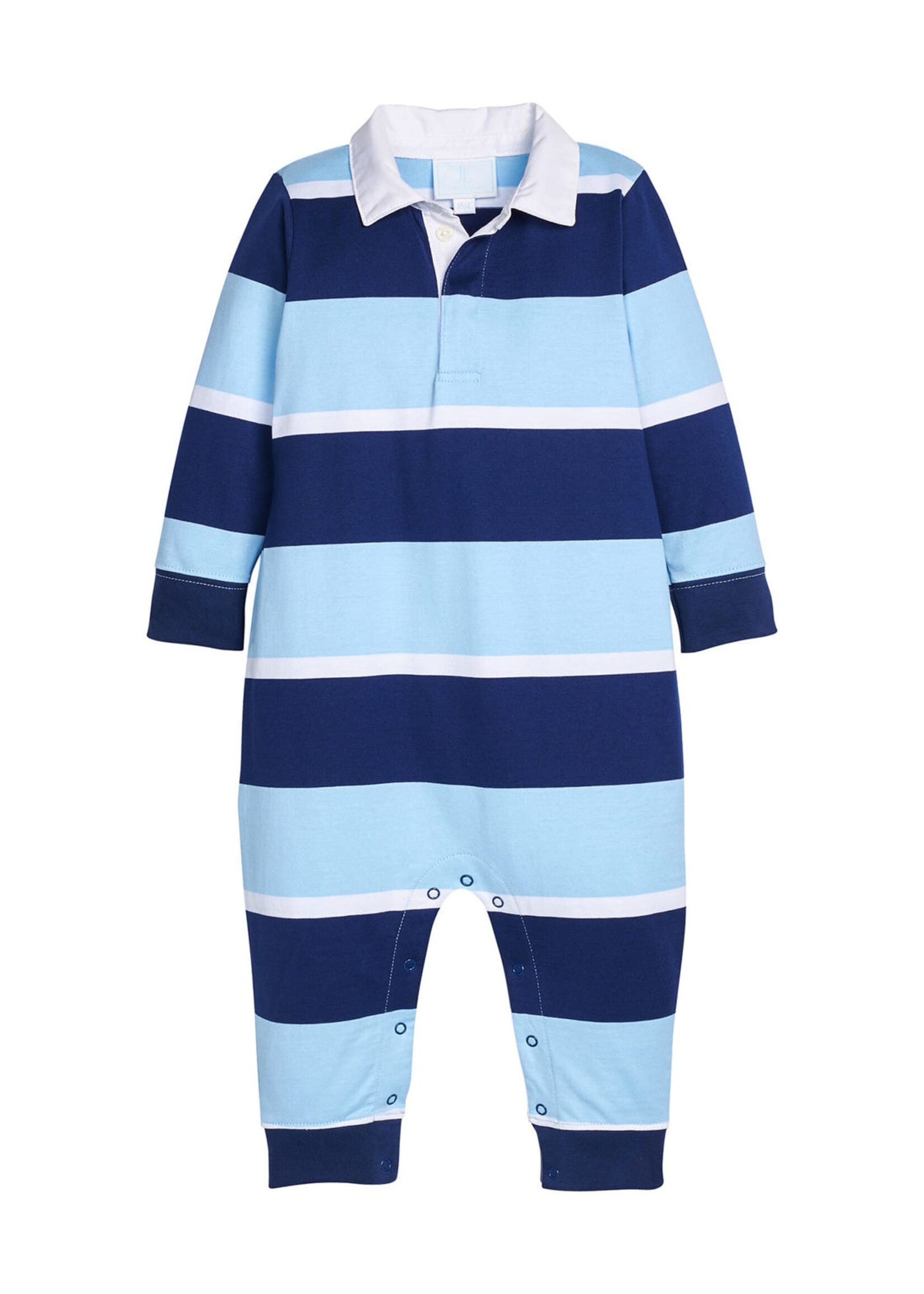 Little English Rugby Polo Romper - Varsity Stripe
