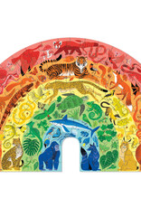 Crocodile Creek 100-Piece Shaped Box Puzzle - Rainbow Animals