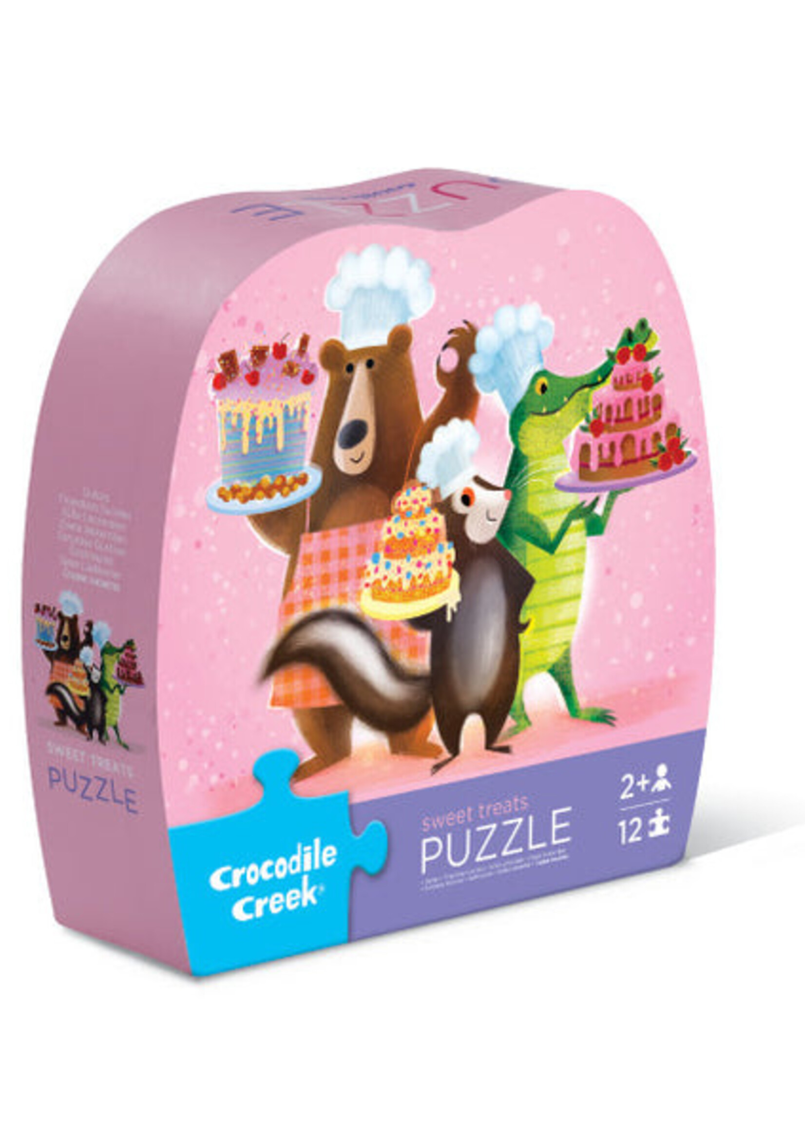 Crocodile Creek 12-Piece Shaped Box Puzzle - Sweet Treats