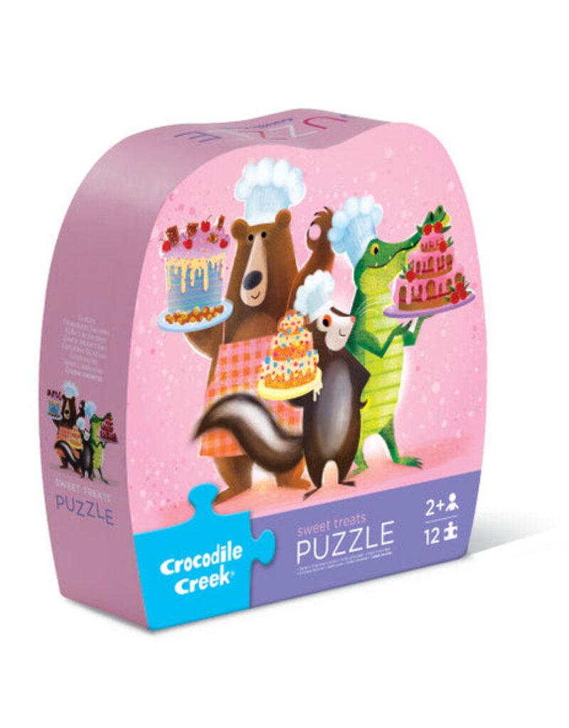 Crocodile Creek 12-Piece Shaped Box Puzzle - Sweet Treats