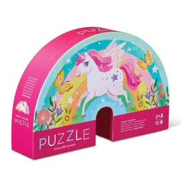 Crocodile Creek 12-Piece Shaped Box Puzzle - Sweet Unicorn