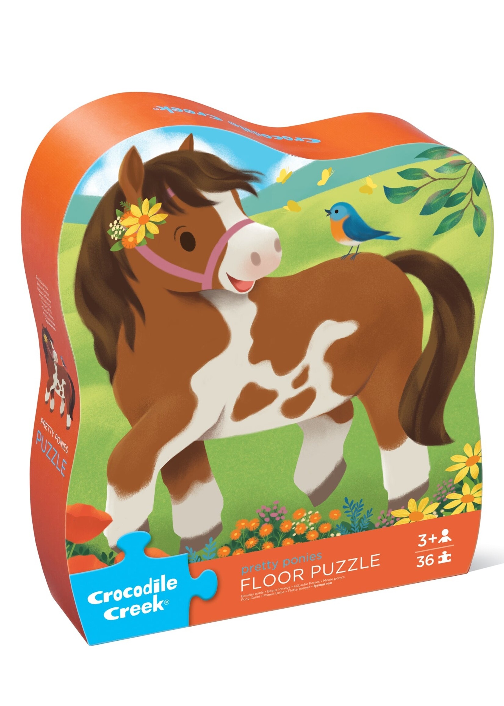 Crocodile Creek 36-pc Shaped Box Puzzle/Pretty Ponies