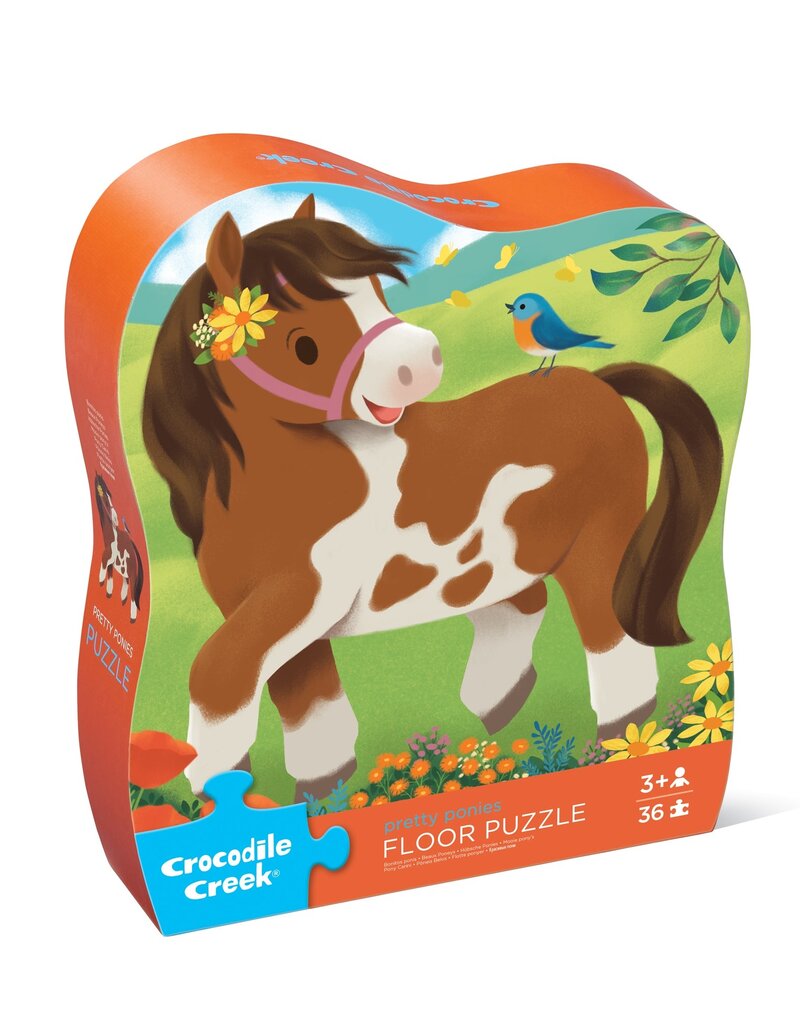 Crocodile Creek 36-pc Shaped Box Puzzle/Pretty Ponies