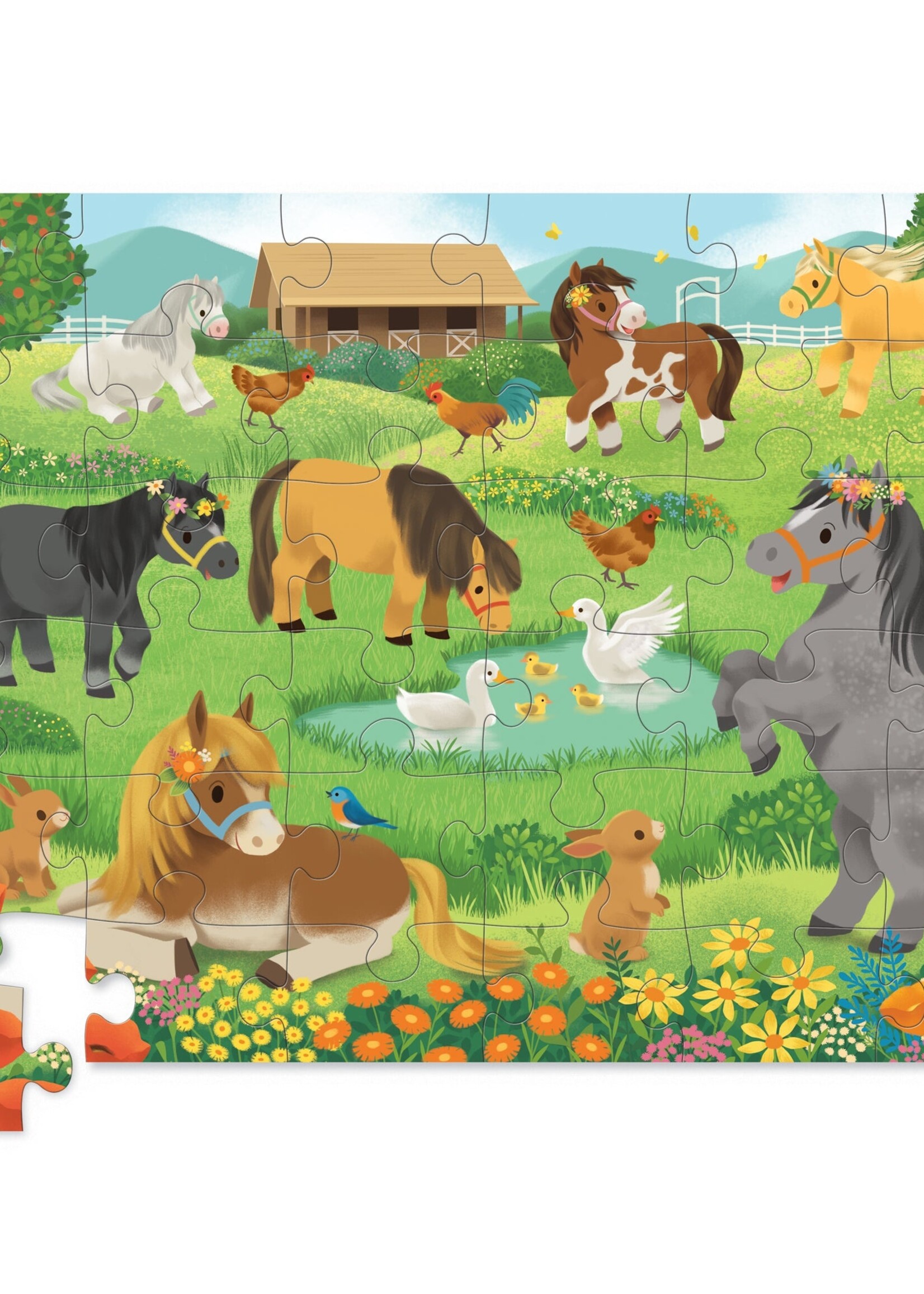 Crocodile Creek 36-pc Shaped Box Puzzle/Pretty Ponies