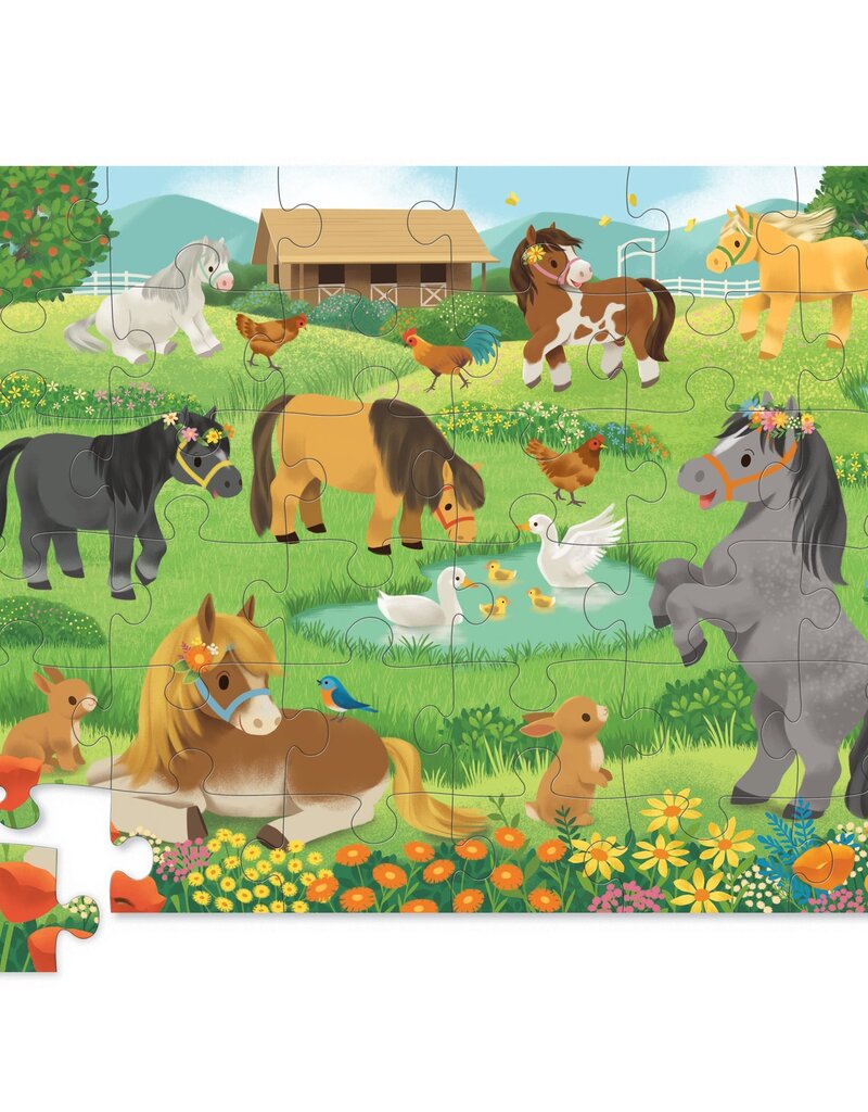 Crocodile Creek 36-pc Shaped Box Puzzle/Pretty Ponies