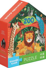 Crocodile Creek 50-Piece Flat House Puzzle - Zoo
