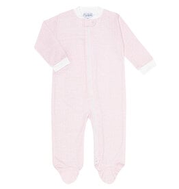Nellapima Pink Herringbone Zipper Footie