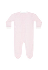 Nellapima Pink Herringbone Zipper Footie