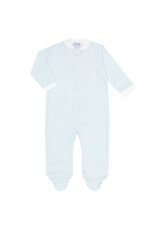 Nellapima Blue Herringbone Zipper Footie