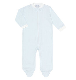 Nellapima Blue Herringbone Zipper Footie