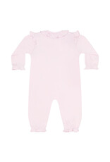 Nellapima Pink Pumpkin Patch Embroidered Romper LS