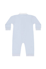 Nellapima Blue Pumpkin Patch Embroidered Romper LS
