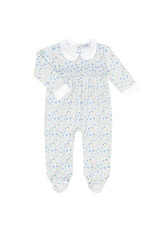 Nellapima Blue Meadow Smocked Footie