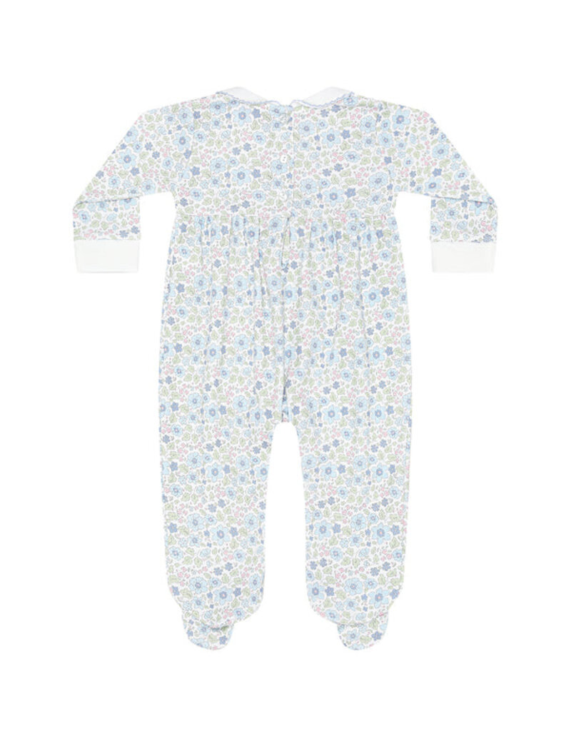 Nellapima Blue Meadow Smocked Footie