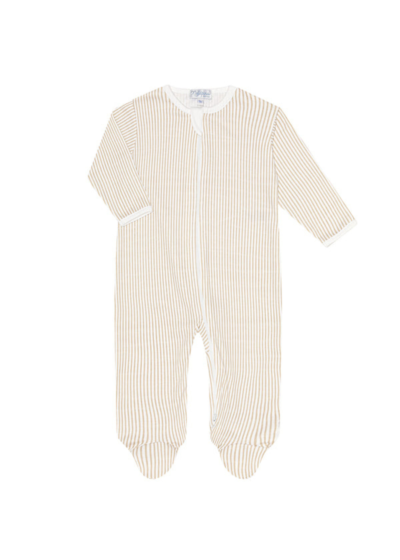 Nellapima Camel Classic Stripes Zipper Footie