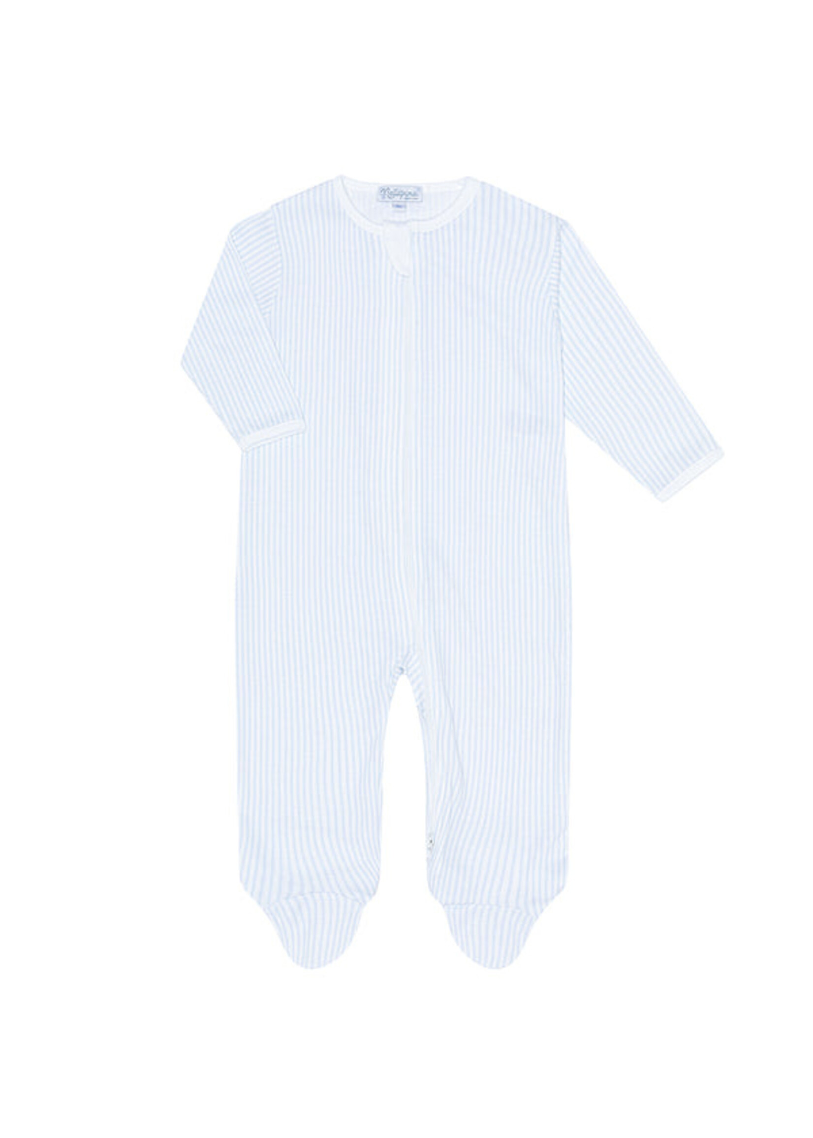 Nellapima Blue Classic Stripes Zipper Footie
