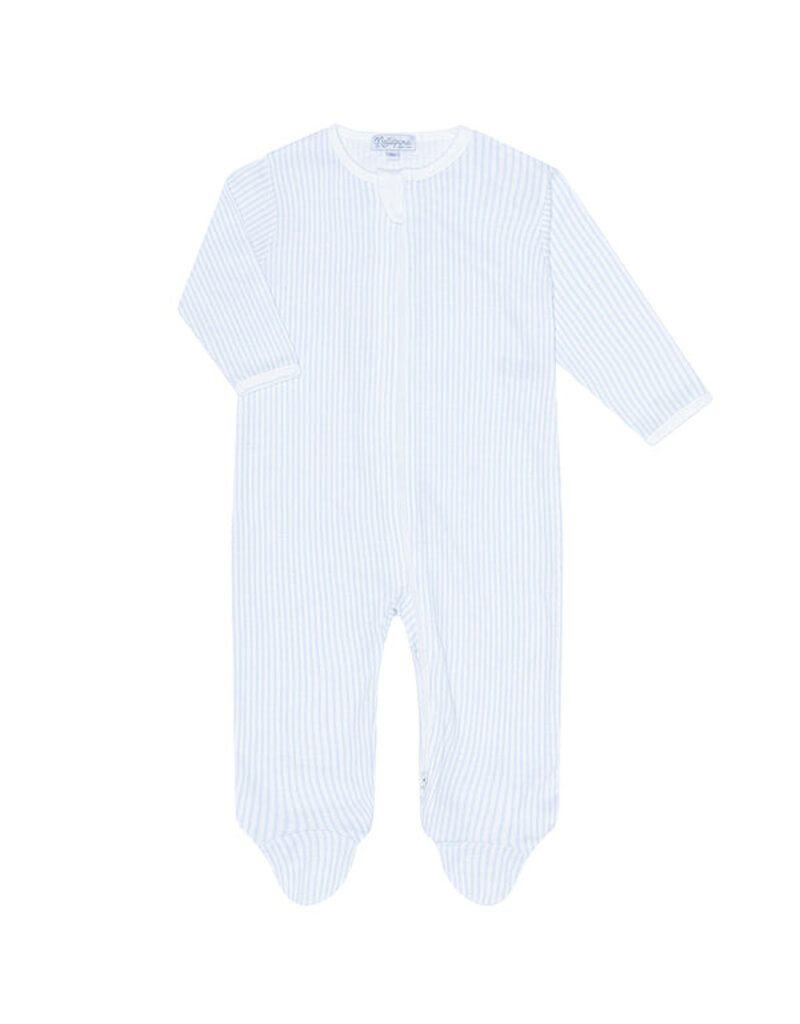 Nellapima Blue Classic Stripes Zipper Footie