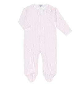 Nellapima Pink Classic Stripes Zipper Footie