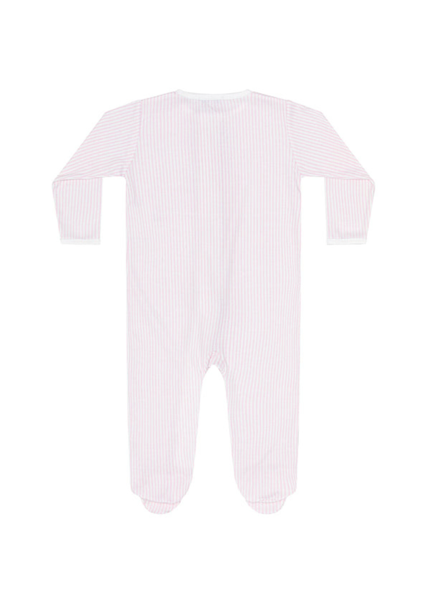 Nellapima Pink Classic Stripes Zipper Footie