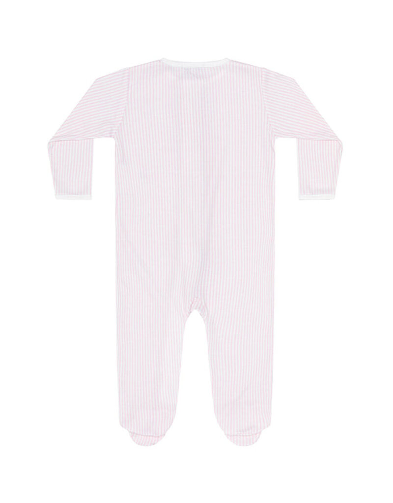 Nellapima Pink Classic Stripes Zipper Footie