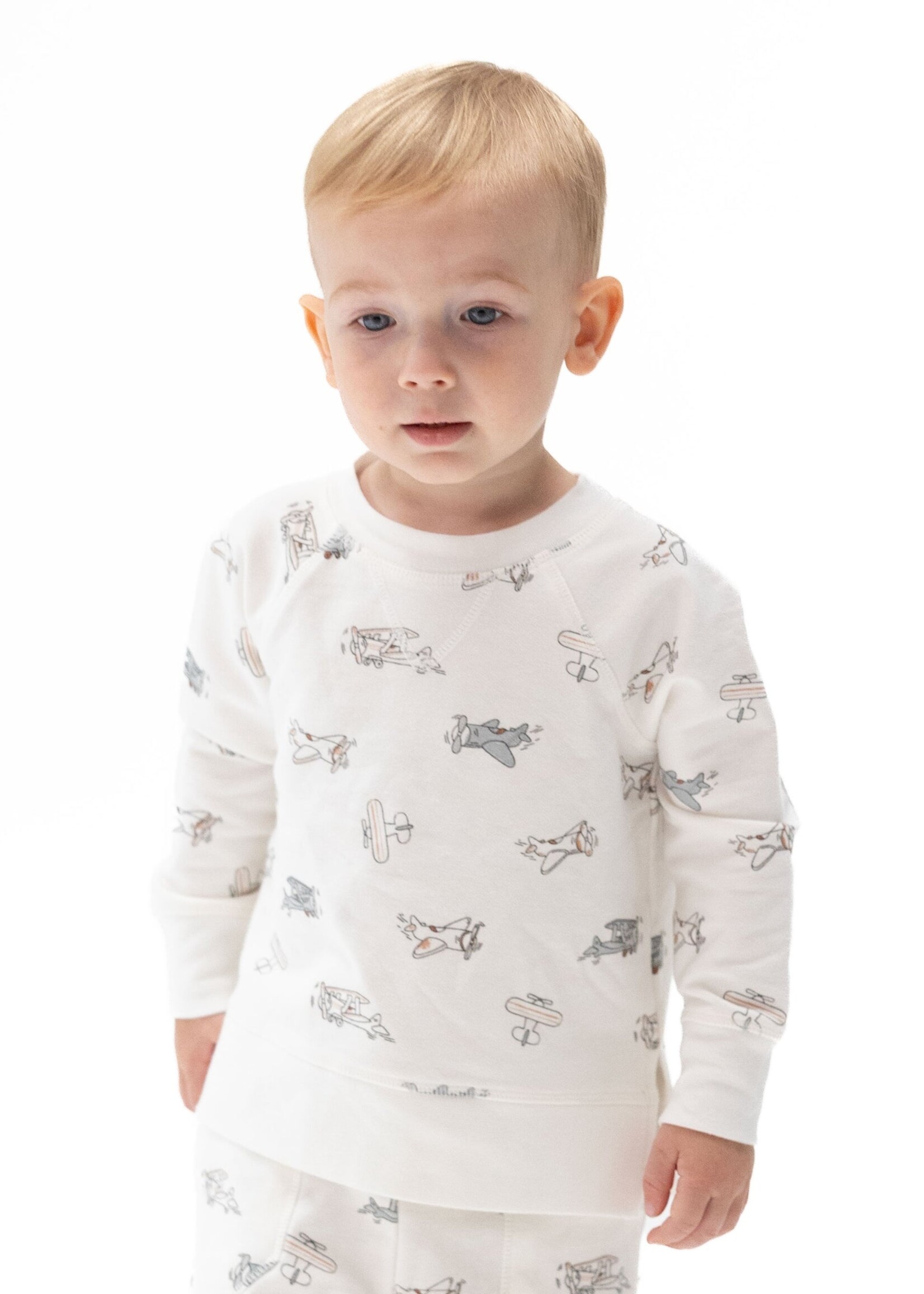 Angel Dear Vintage Airplane Pilots Raglan Sweatshirt