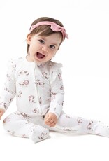 Angel Dear Explorer Puppy Pink 2 Way Ruffle Sleeve Zipper Footie