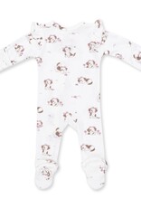 Angel Dear Explorer Puppy Pink 2 Way Ruffle Sleeve Zipper Footie