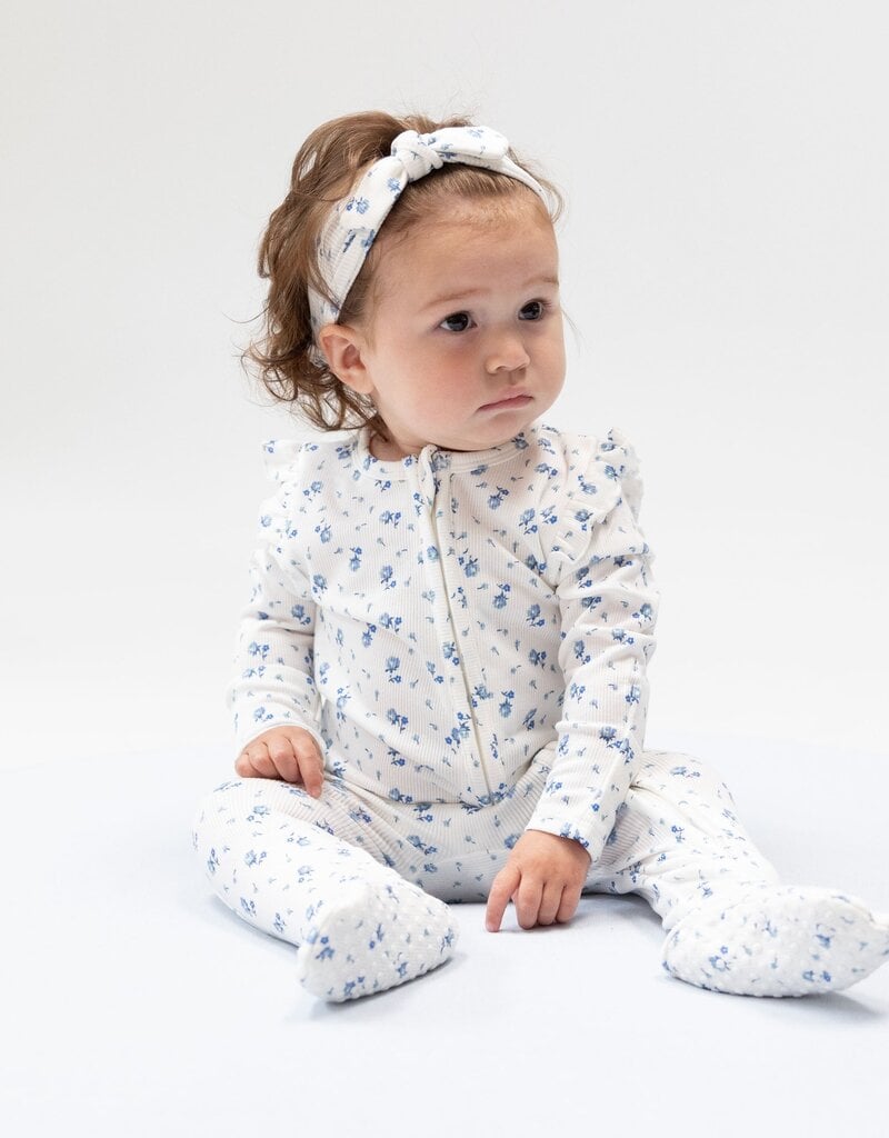 Angel Dear Joli Rosette 2 Way Ruffle Sleeve Zipper Footie