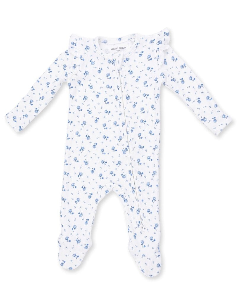 Angel Dear Joli Rosette 2 Way Ruffle Sleeve Zipper Footie