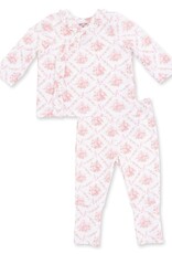 Angel Dear Rose Bow Lattice Take Me Home Set w/Convertible Pant