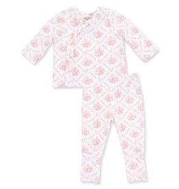 Angel Dear Rose Bow Lattice Take Me Home Set w/Convertible Pant