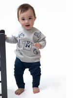 Angel Dear Football Navy Drop Sleeve Sweatshirt