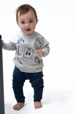 Angel Dear Football Navy Drop Sleeve Sweatshirt